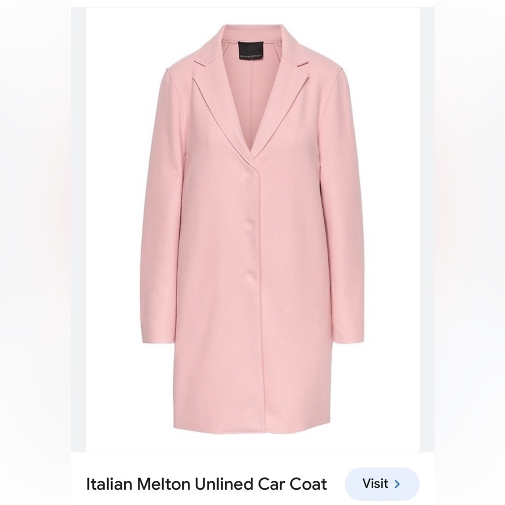 Banana republic Italian melton unlined car coat